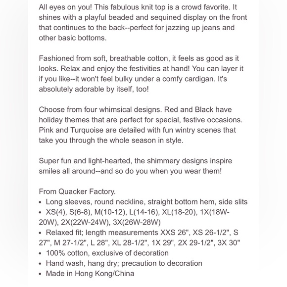 Quacker Factory “Sparkly Scene” Vintage Penguins top, MADE IN HONG KONG - Picture 7 of 7